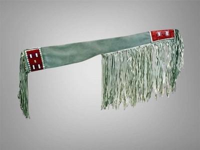 Native American Indian Beaded Rifle Cover Scabbard Sioux Style Suede Leather