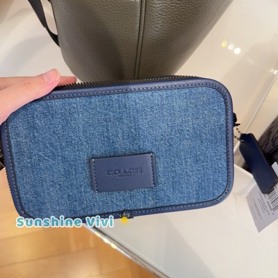 NWT Coach Wyatt Crossbody Bag CBG14 Denim/Deep Blue Smooth calf