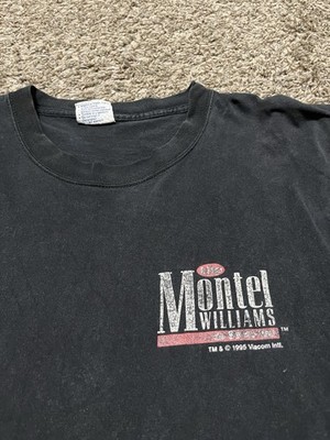 Vintage 1995 Single Stitch The Montel Williams Show Viacom Black T Shirt Sz XL