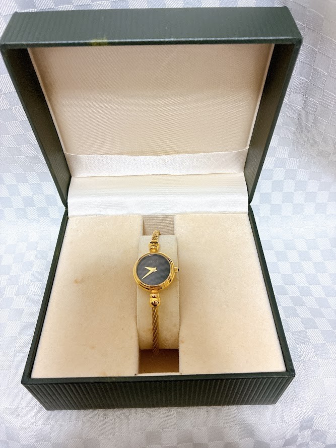 Gucci 2700L Twisted Rope Cable Gold Plated Bangle Excellent W/Box