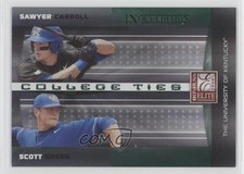 2008 Donruss Elite Extra Edition College Ties Green Sawyer Carroll Scott 0f6