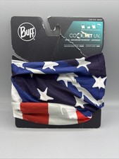 Buff CoolNet UV Multifunctional Neckwear Headwear Face Mask Gaiter NWT USA Flag