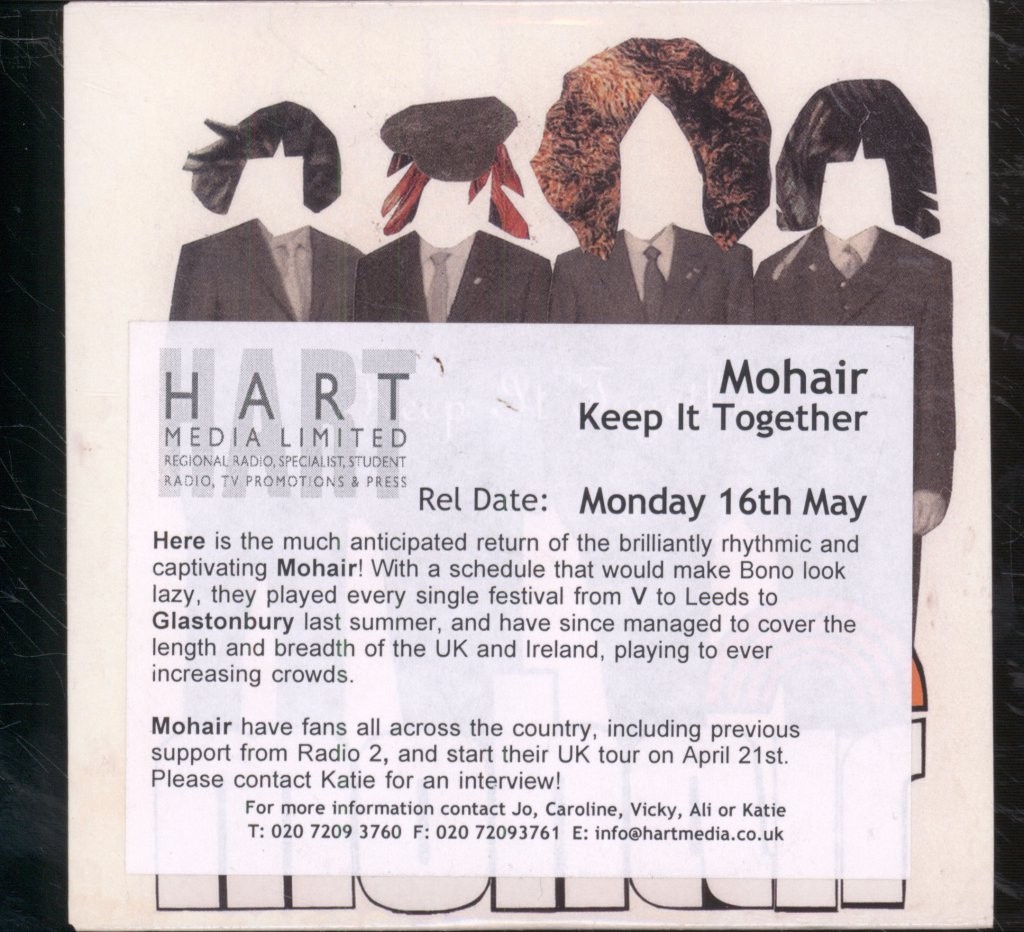 Mohair Keep It Together CD UK Tba 2005 single in card sleeve. Has info sticker