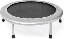 Stamina Folding Trampoline with Smart Workout App, Black - Portable Fitness Rebo