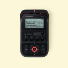 Roland R-07 High-Resolution 2-Channel Handheld Portable Audio Recorder, Black
