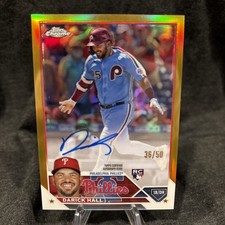 2023 Topps Chrome On Card Auto Gold Refractor /50 Darick Hall RA-DHA Phillies RC