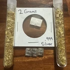 5 X 1 GRAM 999 SILVER VALCAMBI SUISSE BARS AND 2 VIALS OF GOLD FLAKES!