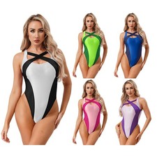 Damen Badeanzug Swimwear Bodysuit Poolparty One Piece Sport Bademode Body Sexy