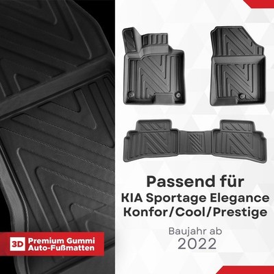 3D Auto Gummimatten passend für KIA Sportage Elegance Konfor/Cool/Prestige Paket