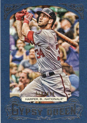 Bryce Harper Nationals 2014 Topps Gypsy Queen Blue Frame #100 58/499  Bx11d