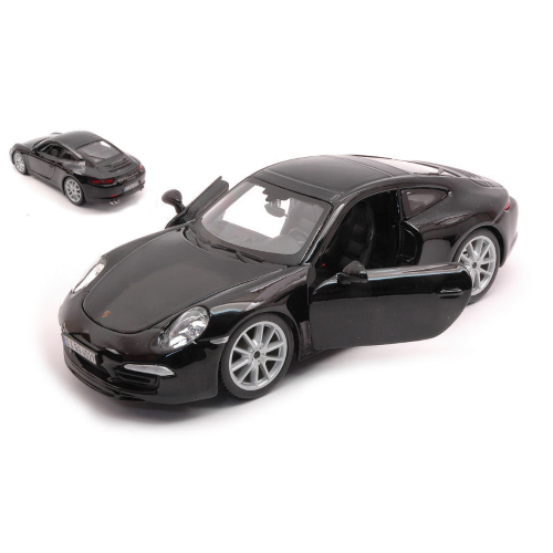 Porsche 911 991 Carrera S 2011 Black 1:24 Burago Auto Stradali -D- Neues Modell-image