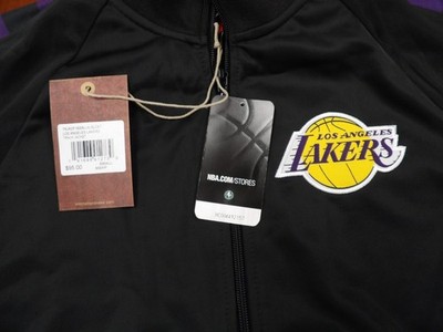 MITCHELL NESS NBA HWC LOS ANGELES LAKERS BLACK TRACK JACKET SIZE S 