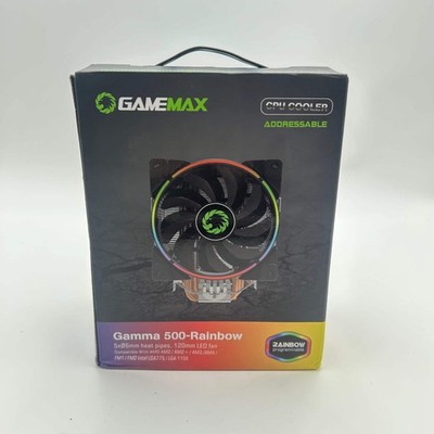 GameMax Gamma 500-Rainbow CPU Cooler Black Used w/ Box