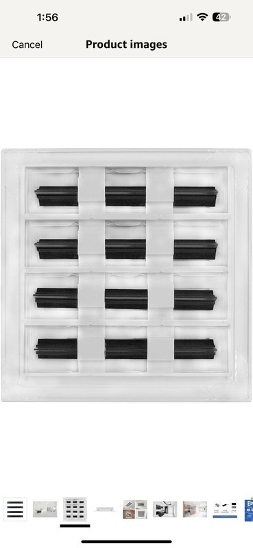 BUILDMART - 8x8 White Modern AC Vent Cover - Decorative Air Vent