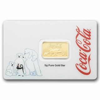 5 gram Gold Bar PAMP Coca Cola® Polar Bear & Friends