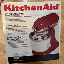 KitchenAid Ice Cream Maker Attachment Stand Mixer Never used