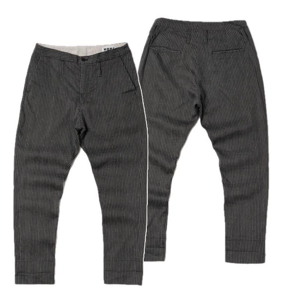 Men Hope and Ivy Trousers Grey Linen 28 / XS / 42