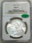 1882-S Morgan Silver Dollar NGC MS64 CAC Blast White Brilliant Luster PQ #K456