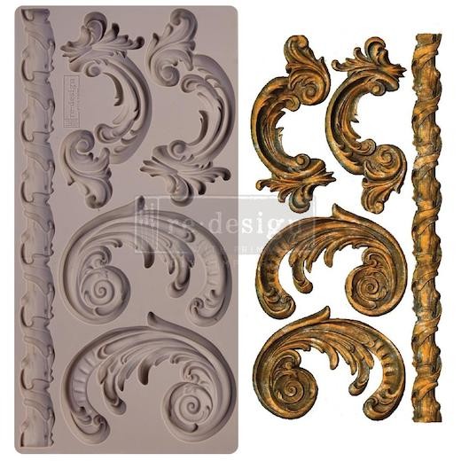 Prima re·design 5"" x 8"" Silicone Mould - Lilian Scrolls