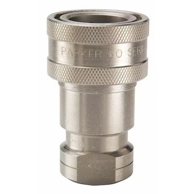 Parker Ssh2-62Y Hydraulic Quick Connect Hose Coupling, 316 Stainless Steel