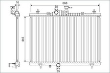 Radiador refrigeración motor VALEO para RENAULT KOLEOS I