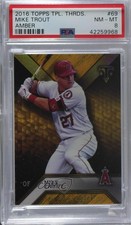 2016 Topps Triple Threads Amber 111/150 Mike Trout #69 PSA 8 2f4