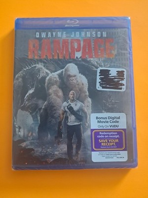 NEW - Rampage (Blu-ray, 2018) Dwayne The Rock Johnson - Free ShipN!
