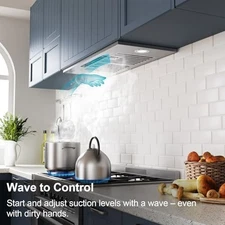 IKTCH 35.5-inch Stainless Steel Range Hood 900 CFM Remote Control LED