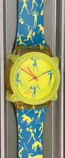 IN BOX Vintage 1990 Swatch Box African Can Model GK120 w Yellow Guard