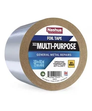 Nashua 322 Multi Purpose Foil Tape HVAC Duct Silver 2.83" x 50 yd 72mm x 45m