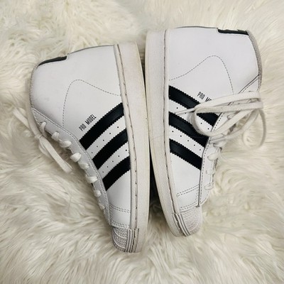Adidas Pro Model White Core Black Style 789002 Youth Sz 2