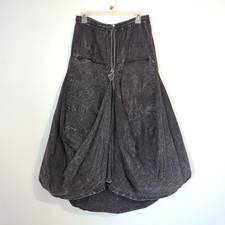 Victorian Witchy Whimsigoth Maxi Stonewash Balloon Skirt Lagenlook Steampunk M/L