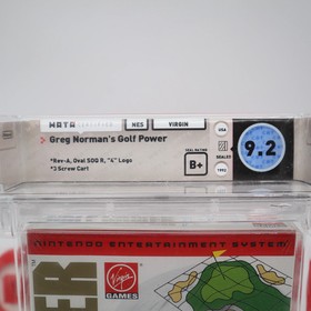 NES Nintendo GREG NORMAN'S GOLF POWER - WATA GRADED 9.2 B+! NEW Sealed + H-Seam!