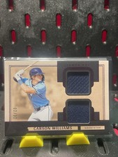 Carson Williams 2025 Panini Three And Two Dual Patches Purple Holo 02/32 Rays