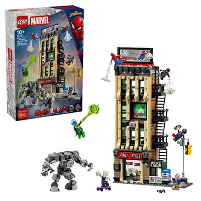 LEGO Super Heroes 76342 Spider-Man vs. Mysterio: Daily Bugle Bausatz, Mehrfarbig