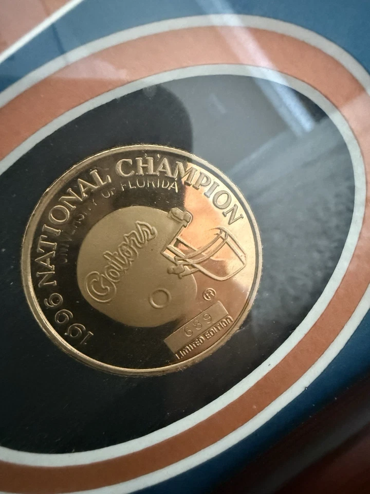 Florida Gators 1996 Steve Spurrier Danny Wuerffel Heisman Trophy Signed Framed - Image 4 of 4