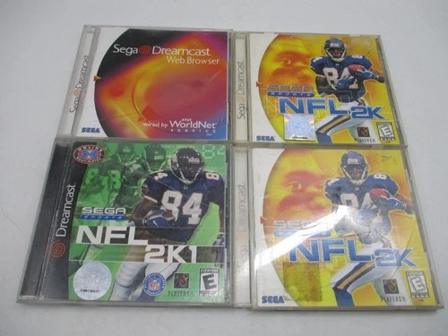 SEGA DREAMCAST WEB BROWSER & SPORTS GAMES LOT (4 DISCS LOT) UNTESTED PRE-OWNED