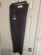 Chaps Men's Classic Fit Dress Pants NWT Fabric Comfort Fit 36xL30 Charcoal