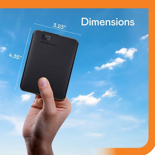 WD 5 TB Elements Portable External Hard Drive - USB 3.0, Black HDD 5TB - Picture 9 of 9