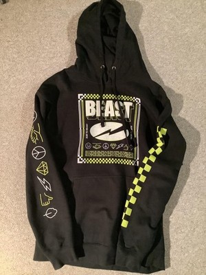 MRBEAST SUB TO BEAST OR ELSE M Pullover Hoodie Sweatshirt Black SIZE M