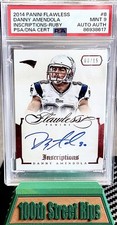2014 Panini Flawless Danny Amendola Ruby Inscriptions PSA 9 8/15 Auto Patriots