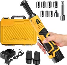 16.8V Cordless 3/8" Electric Ratchet 45Ft-lbs w/ 2 Batteries