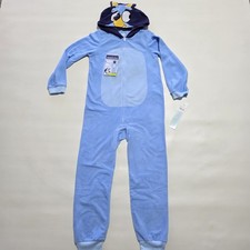 Big Kids' One Piece Bluey Zip-Up Pajamas, new, size medium 8/10 .