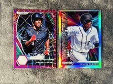 Denzel Clarke 2021 Prizm Draft Picks Pink Velocity & Thunderstruck Silver Holo