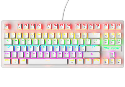 60Percent Mechanical Gaming Keyboard Type C LED Backlit Wired 88 Key For PC Lapt