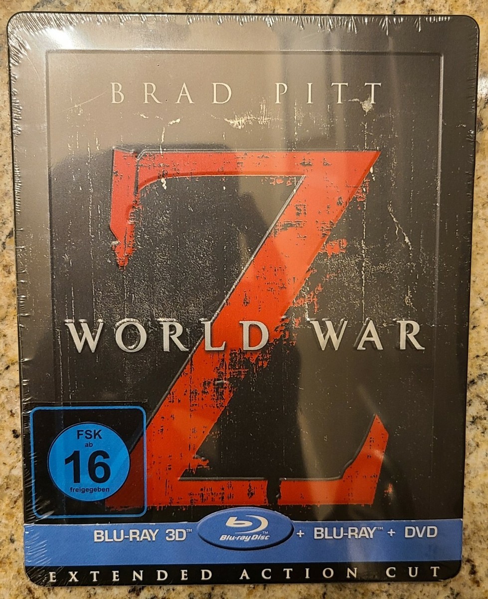 World War Z 3D Embossed STEELBOOK Saturn Exclusive (Bluray