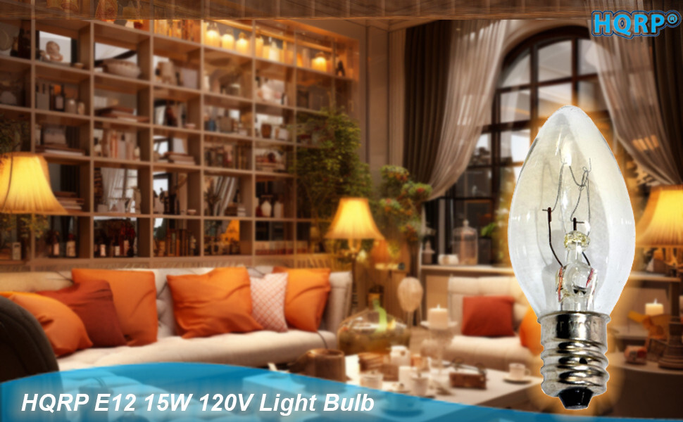 2-Pack HQRP 15W 120V Light Bulbs for Himalayan Salt lamps / Salt Rock Lamps