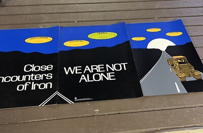 Vintage CAT 3 Poster Sign - We Are Not Alone Close Encounters Of Iron Space UFO