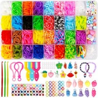 2100+ Loom BäNder Set 30 Farben ArmbäNder Selber Machen GummibäNder Kinder Band