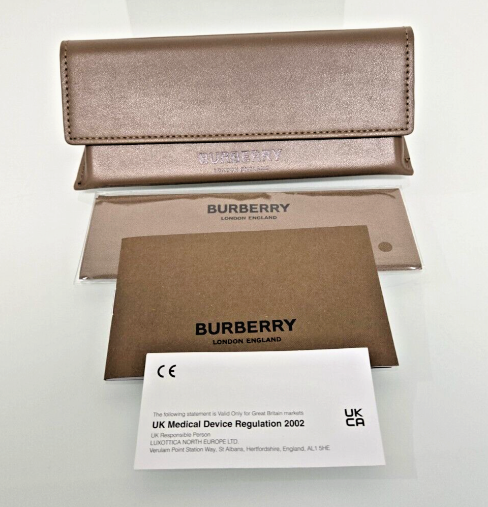 NEW!! BURBERRY CAMEL BROWN SOFT LEATHER EYEGLASSES-SUNGLASSES CASE